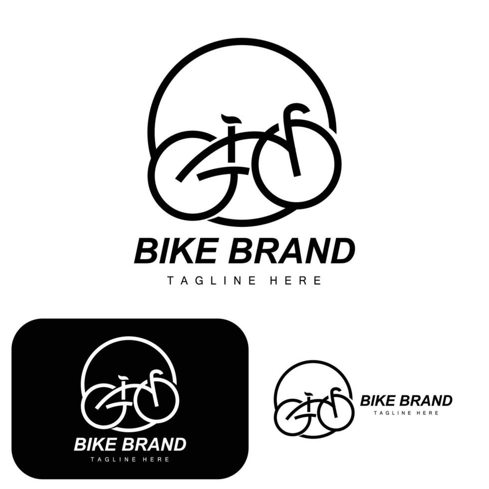 bicicletta logo, veicolo vettore, bicicletta silhouette icona, semplice design ispirazione vettore