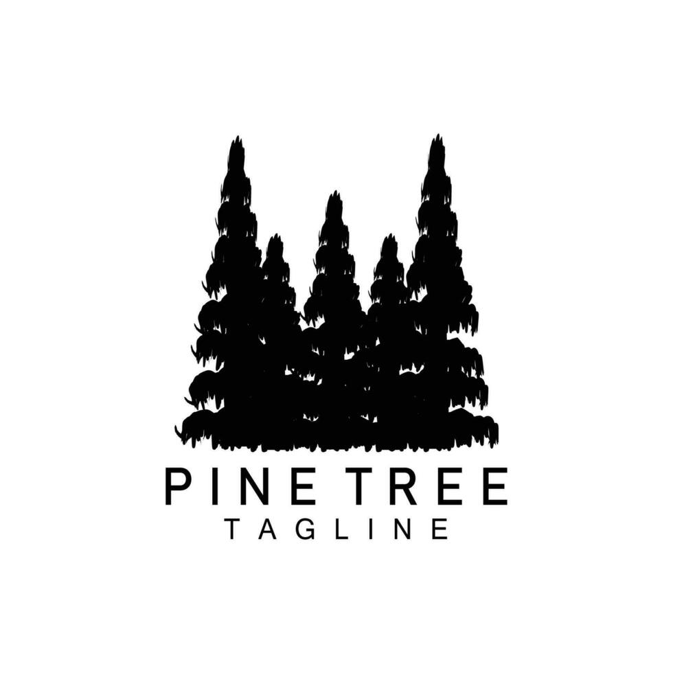 pino albero logo, verde pianta vettore, albero silhouette disegno, icona, illustrazione, modello vettore