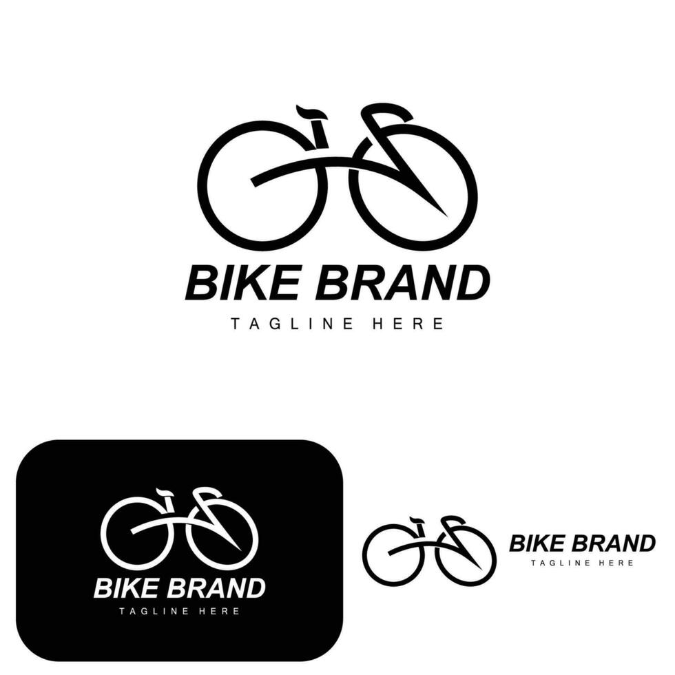 bicicletta logo, veicolo vettore, bicicletta silhouette icona, semplice design ispirazione vettore