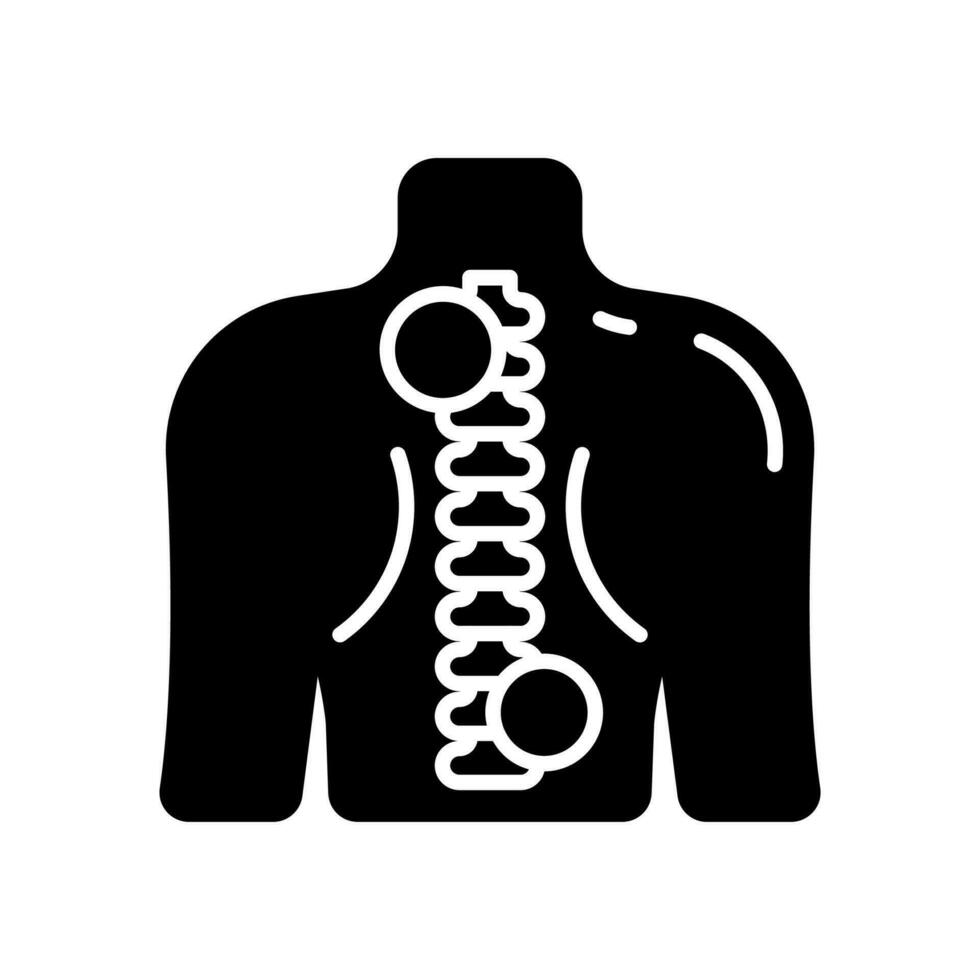 spinale infortunio icona nel vettore. illustrazione vettore