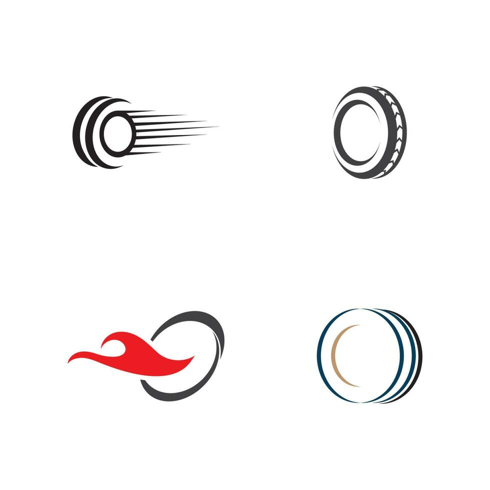 pneumatico logo e simbolo modello azione vettore Immagine