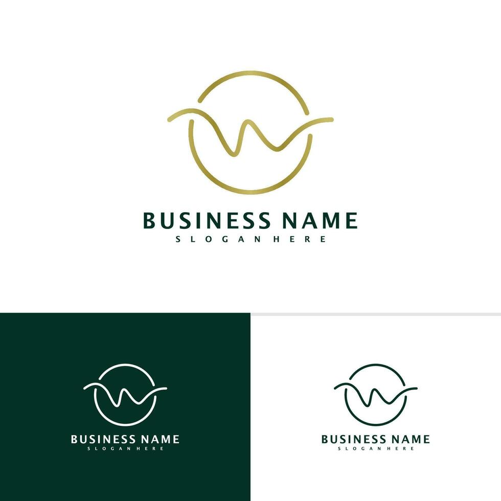 w lettera logo modello, creativo w logo design vettore