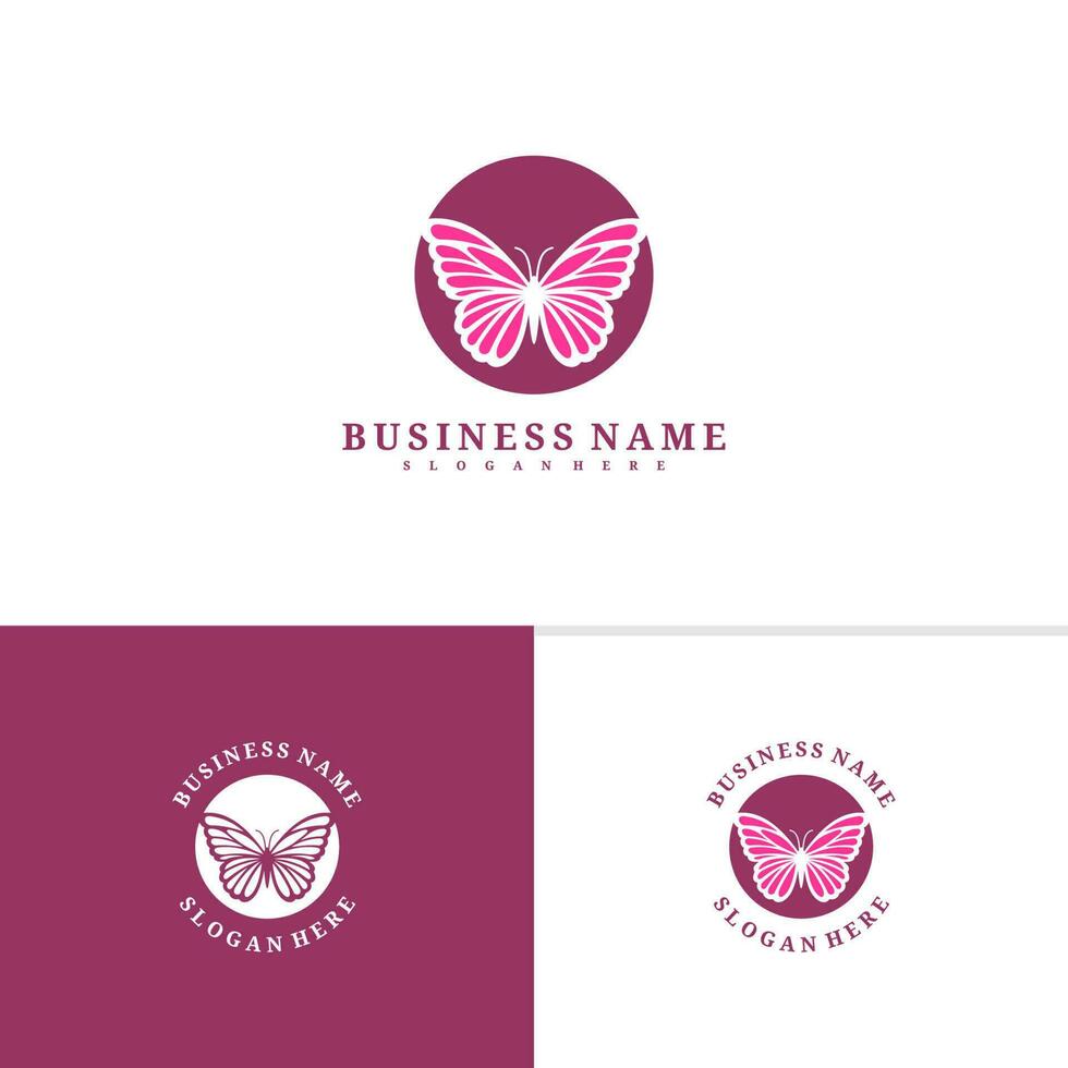farfalla logo modello, creativo farfalla logo design vettore