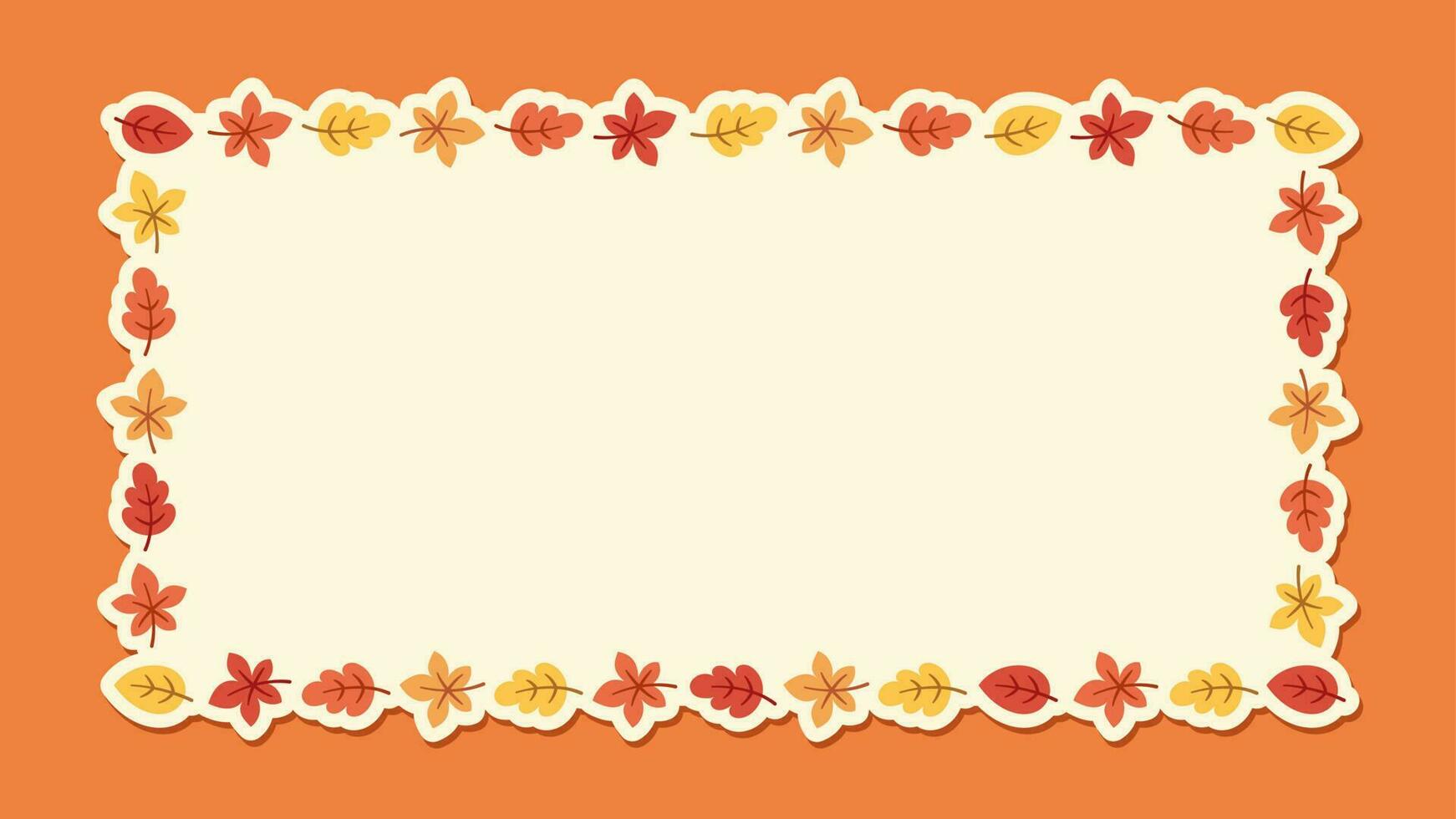 rettangolo autunno telaio fatto di le foglie. moderno vettore illustrazione. Halloween, ringraziamento autunno confine modello.