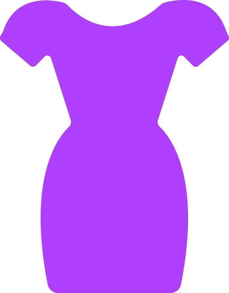 isolato vestito icona nel viola colore piatto stile. vettore