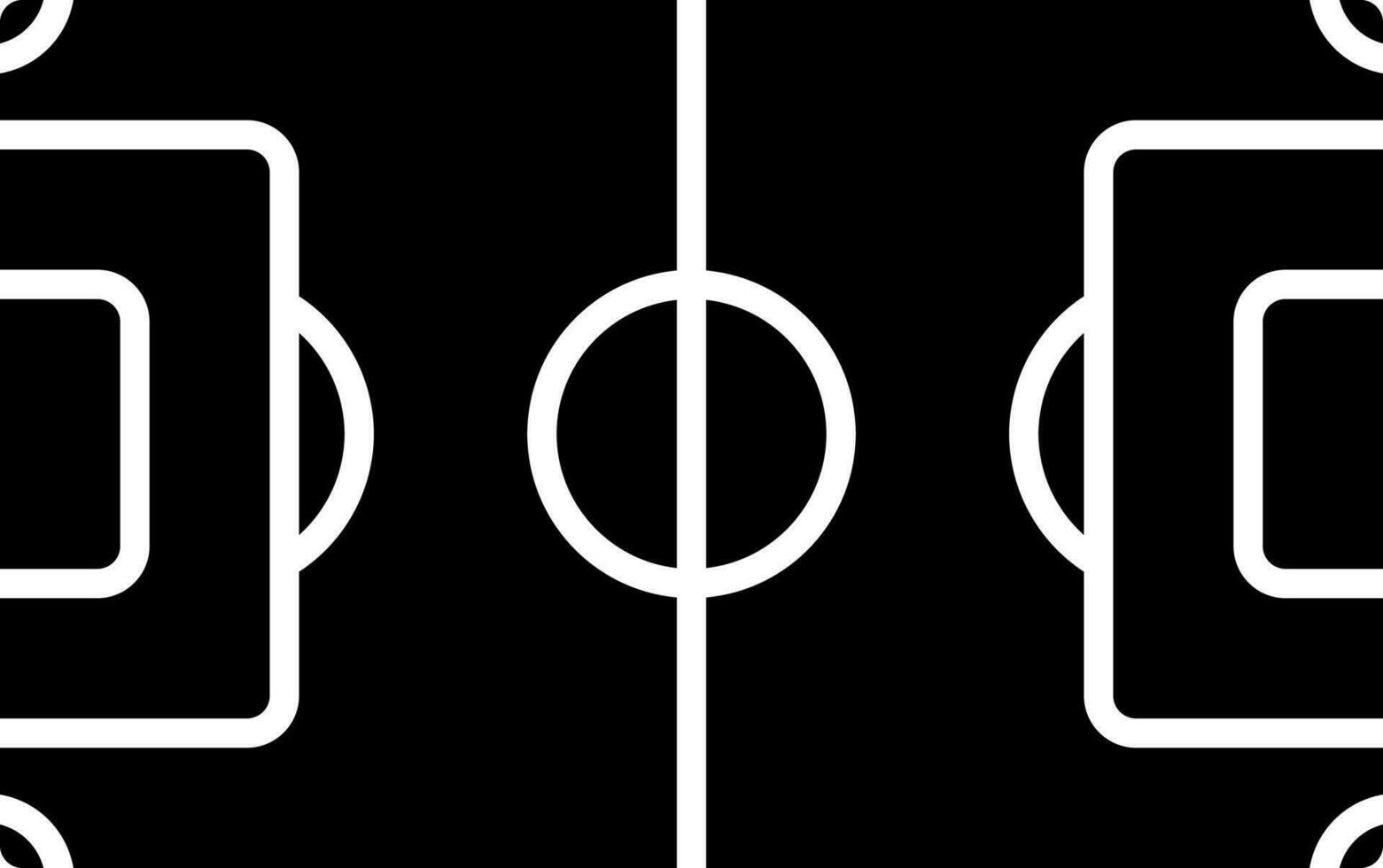 nero e bianca illustrazione di calcio intonazione icona. vettore