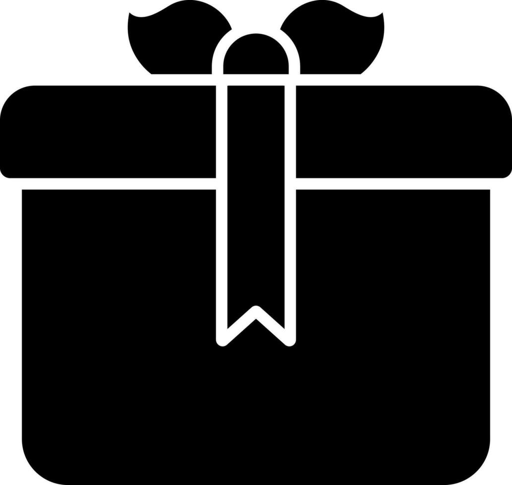glifo stile regalo scatola icona o simbolo. vettore