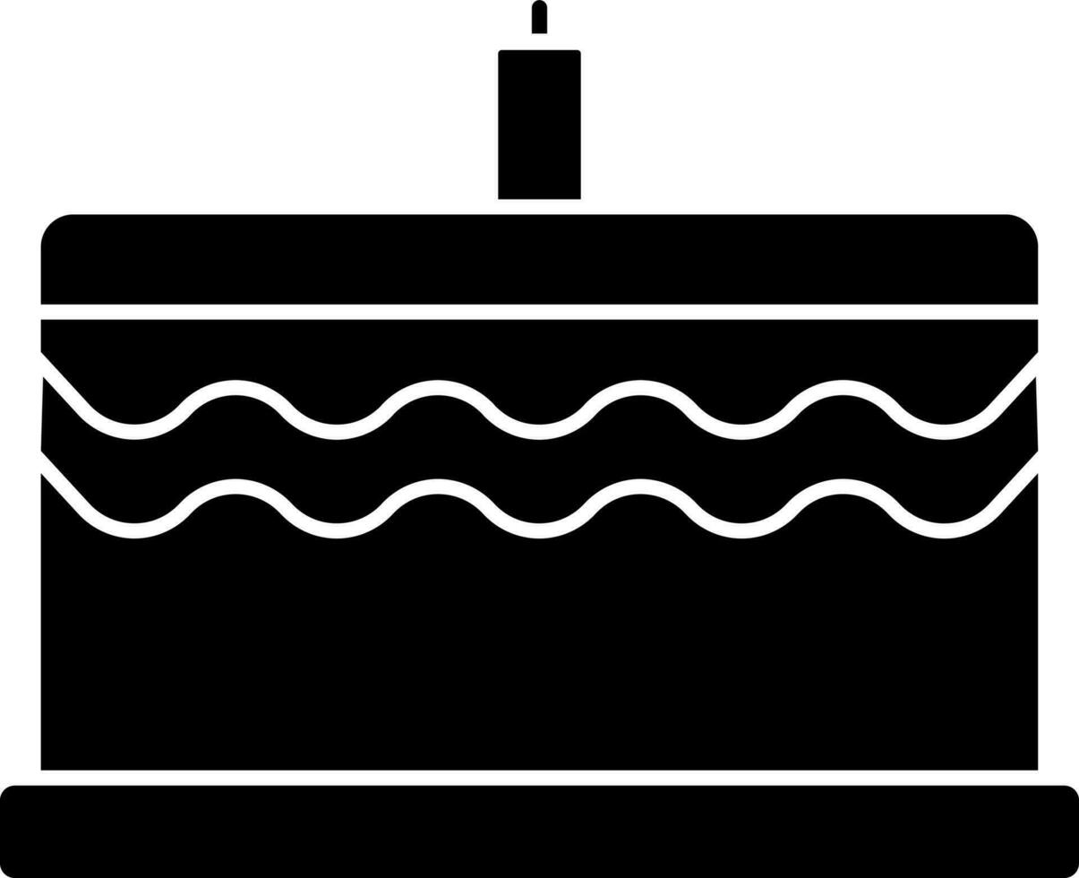 illustrazione di torta icona nel nero e bianca colore. vettore