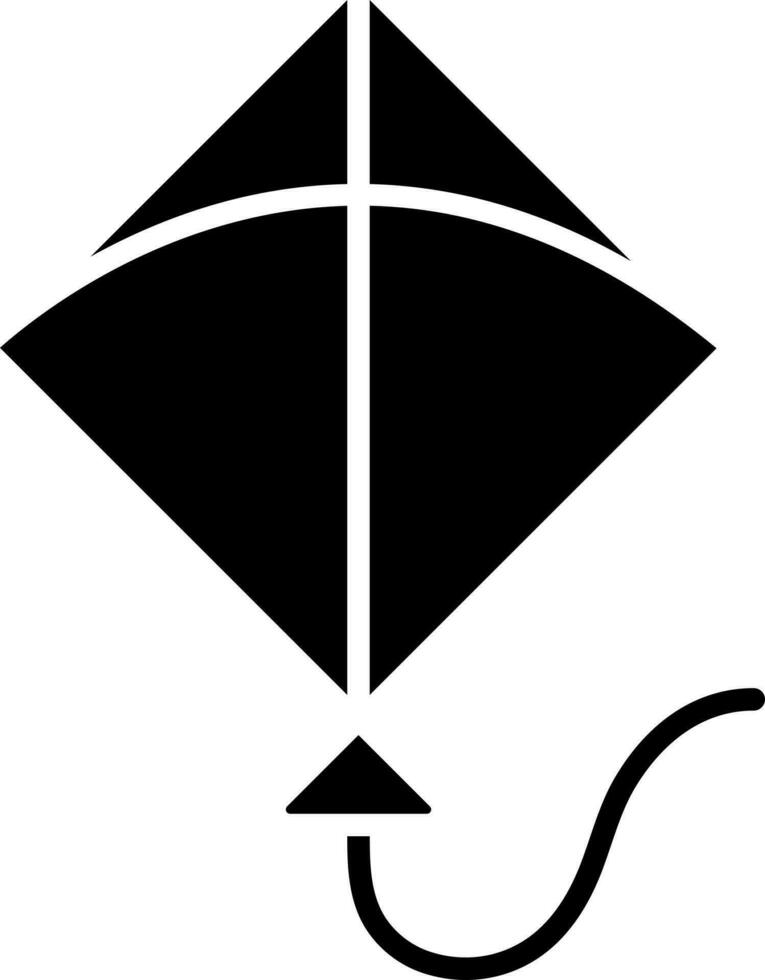 illustrazione di aquilone glifo icona. vettore