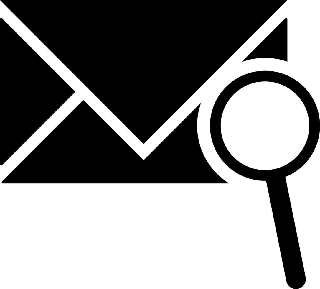 ricerca Messaggio o e-mail glifo icona. vettore