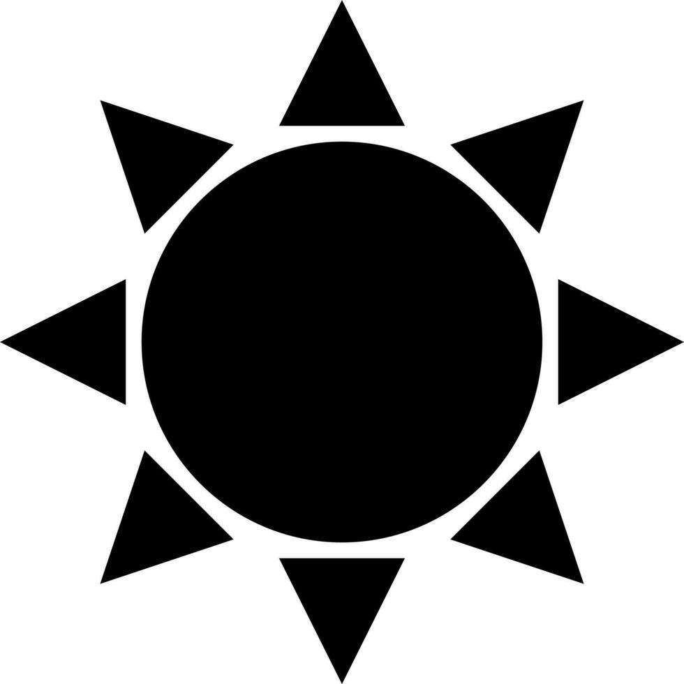 illustrazione di nero sole icona su bianca sfondo. vettore
