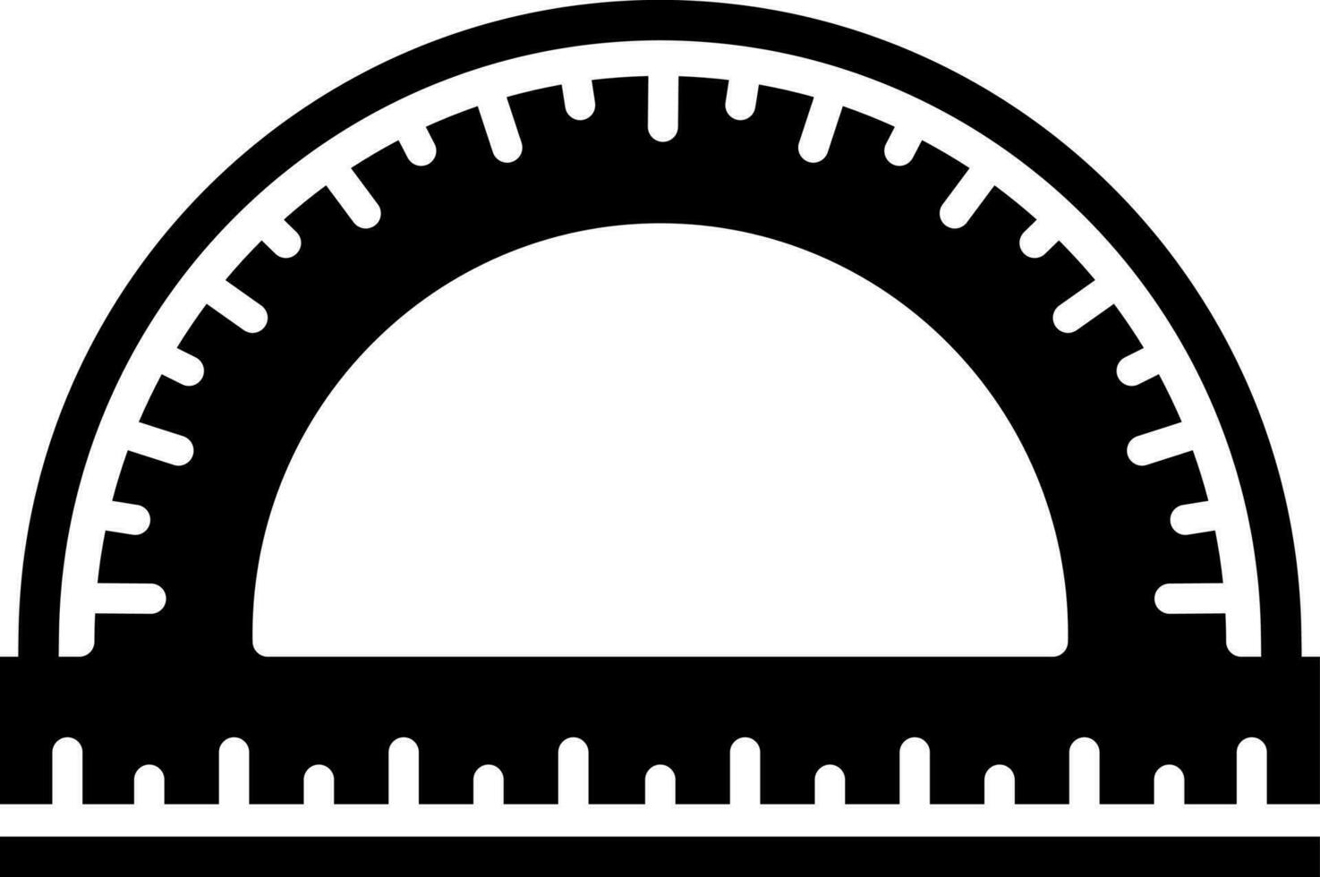 goniometro glifo icona o simbolo. vettore