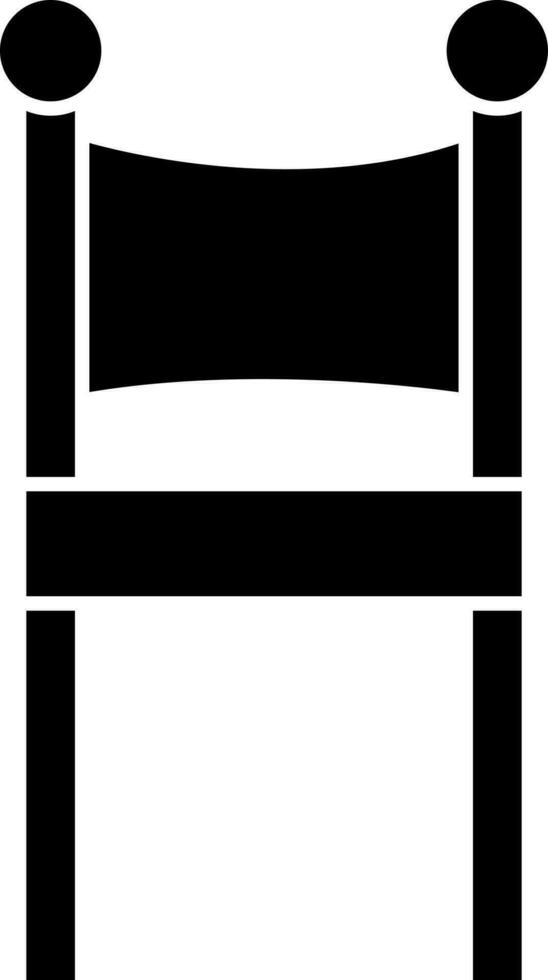 illustrazione di sedia glifo icona o simbolo. vettore