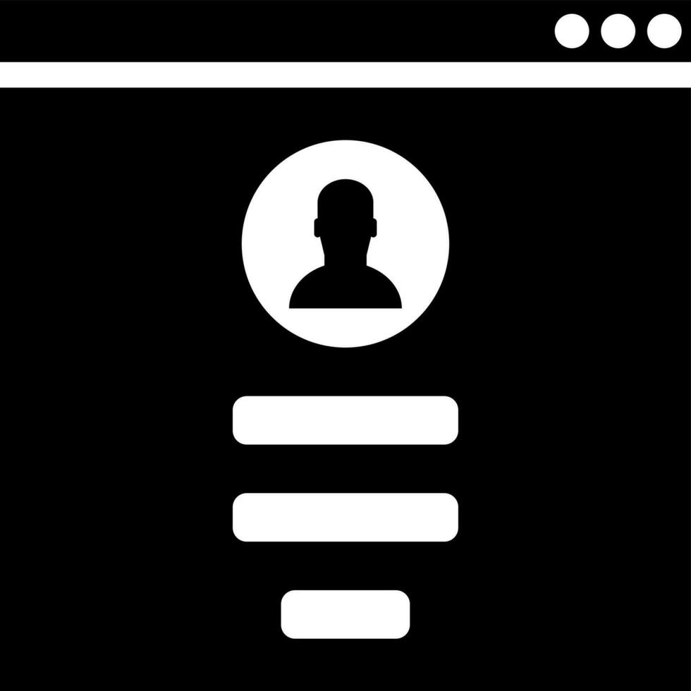 in linea utente profilo icona o simbolo. vettore
