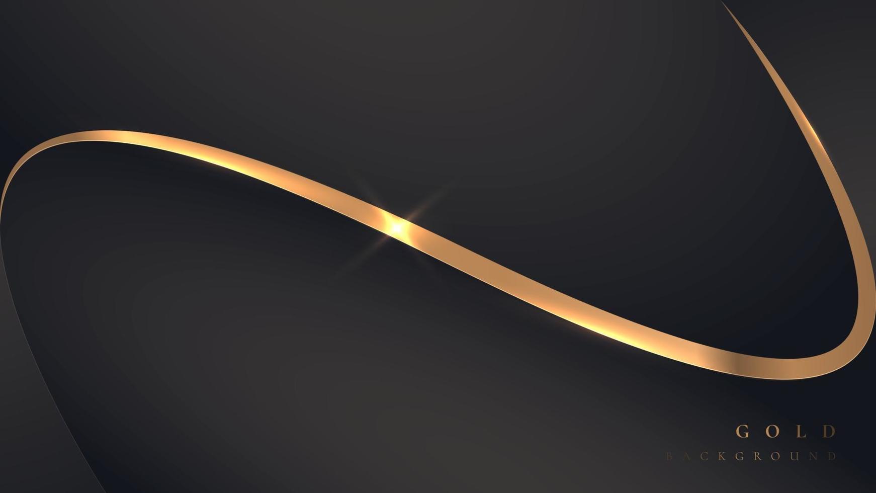 linea dorata astratta sfondo nero di lusso illustrazione vettoriale