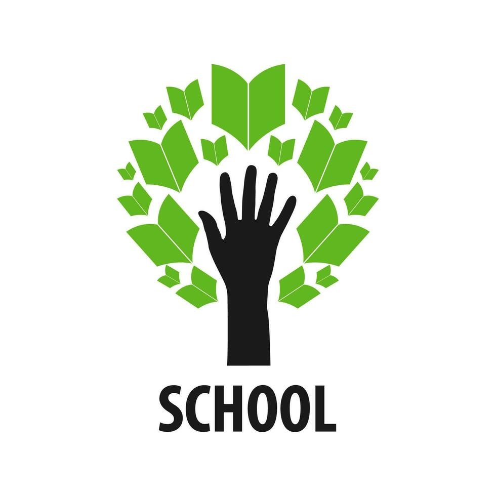 scuola e formazione scolastica logo vettore