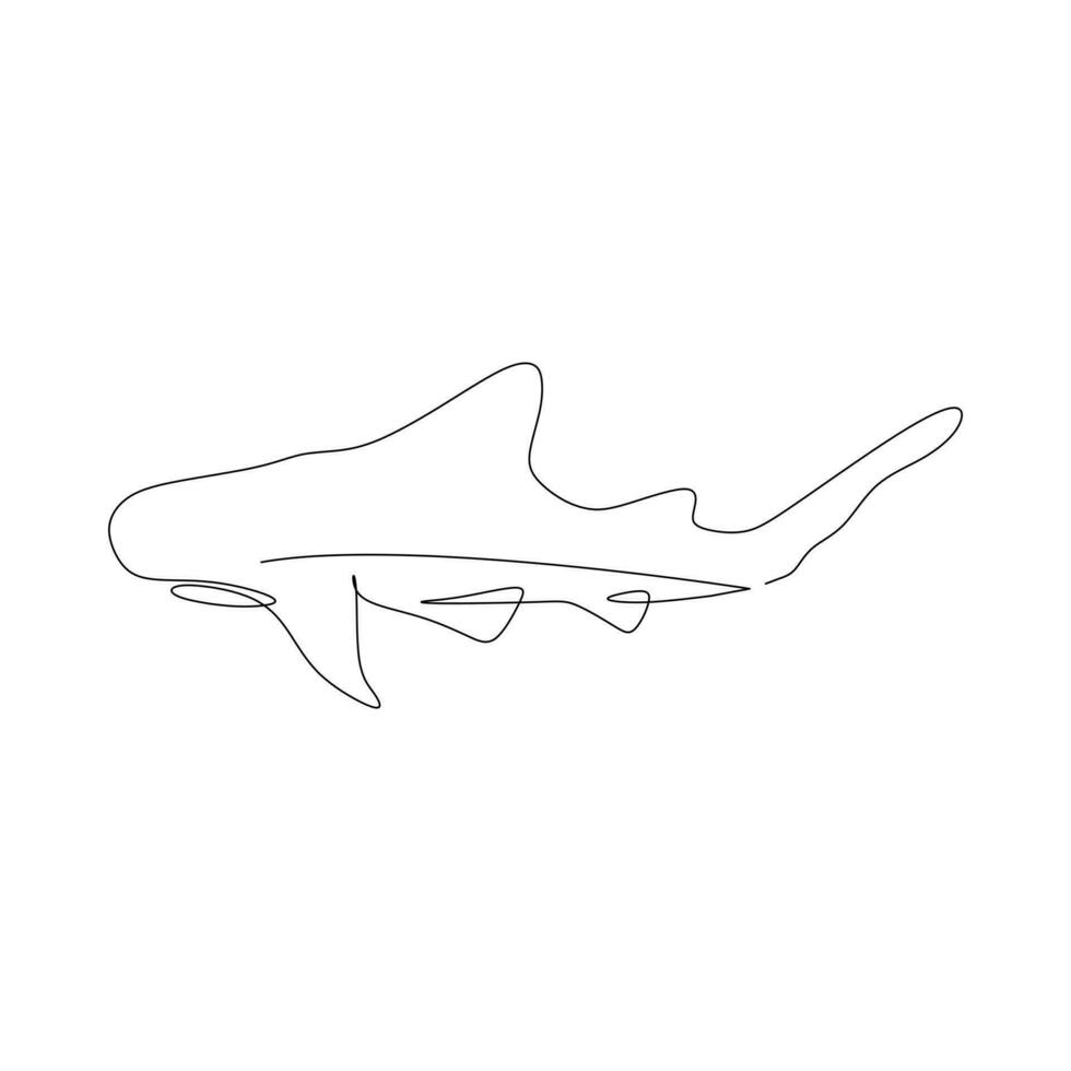 schizzo di un' squalo su un' bianca sfondo, vettore illustrazione