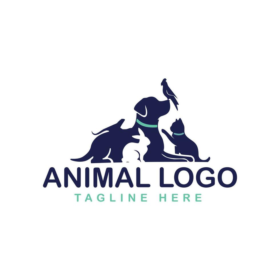 veterinario negozio di animali animale domestico logo vettore