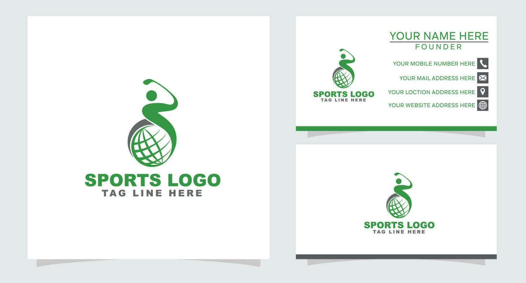 golf logo design gratuito vettore