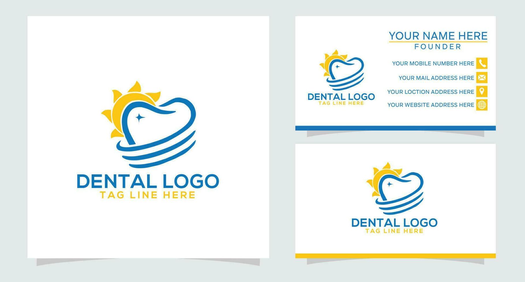 dentale logo è dentista, dentale clinica, dentale cura, un' dentale ospedale e denti logo. vettore