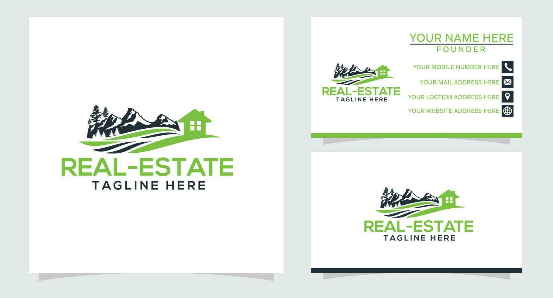 naturale immobiliare logo design vettore