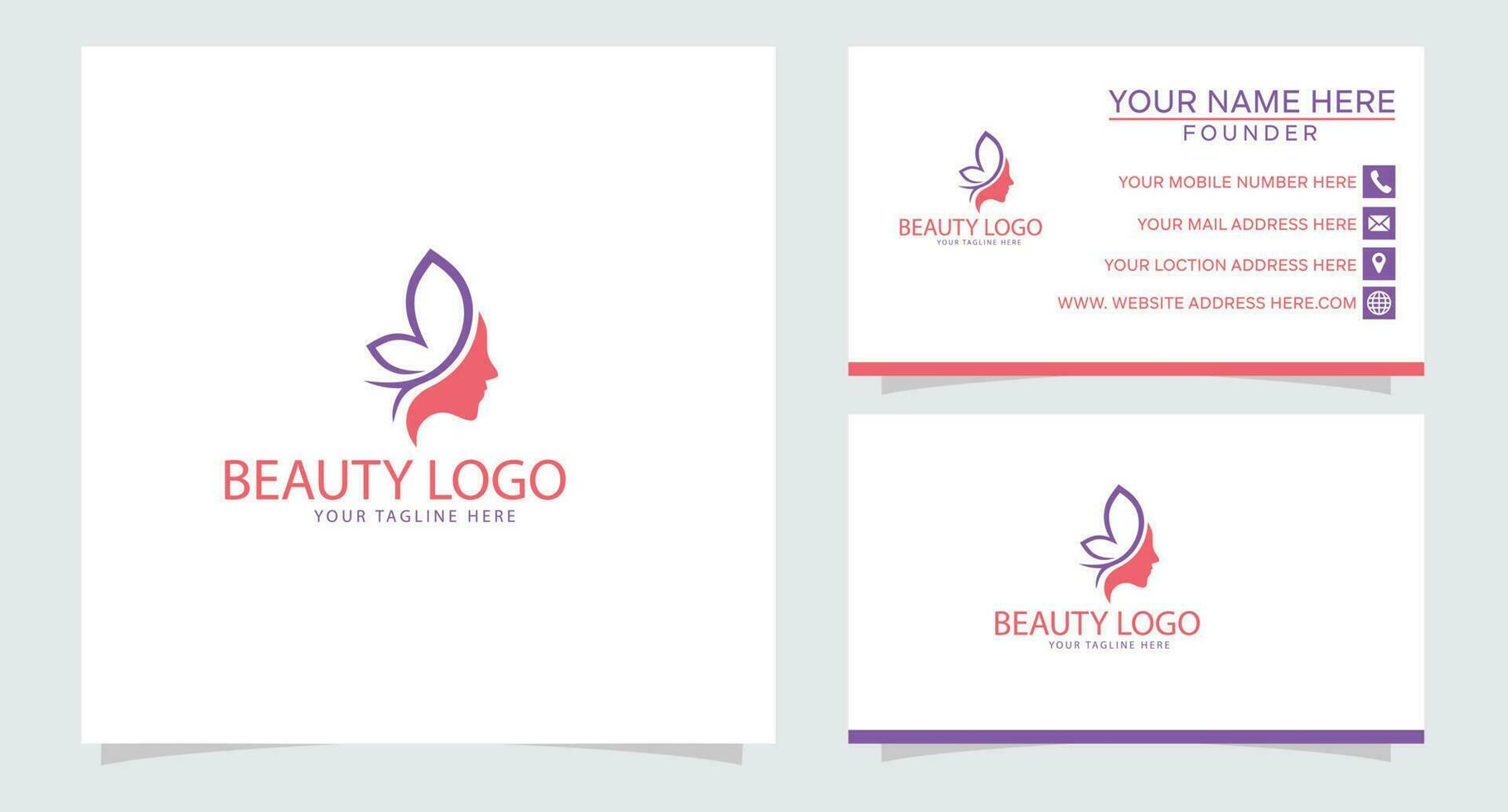 naturale bellezza logo design per cosmetico marca vettore