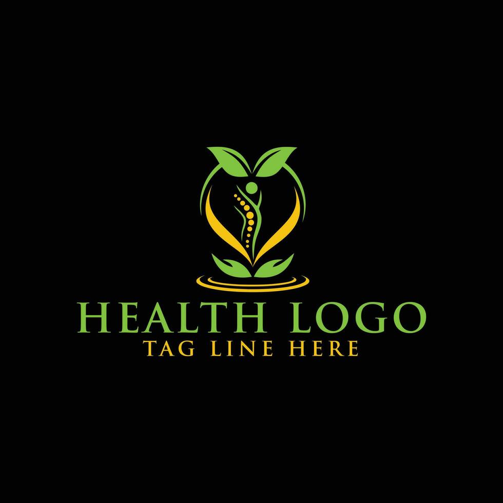 creativo umano Salute cura fisioterapia chiropratica concetto logo design vettore