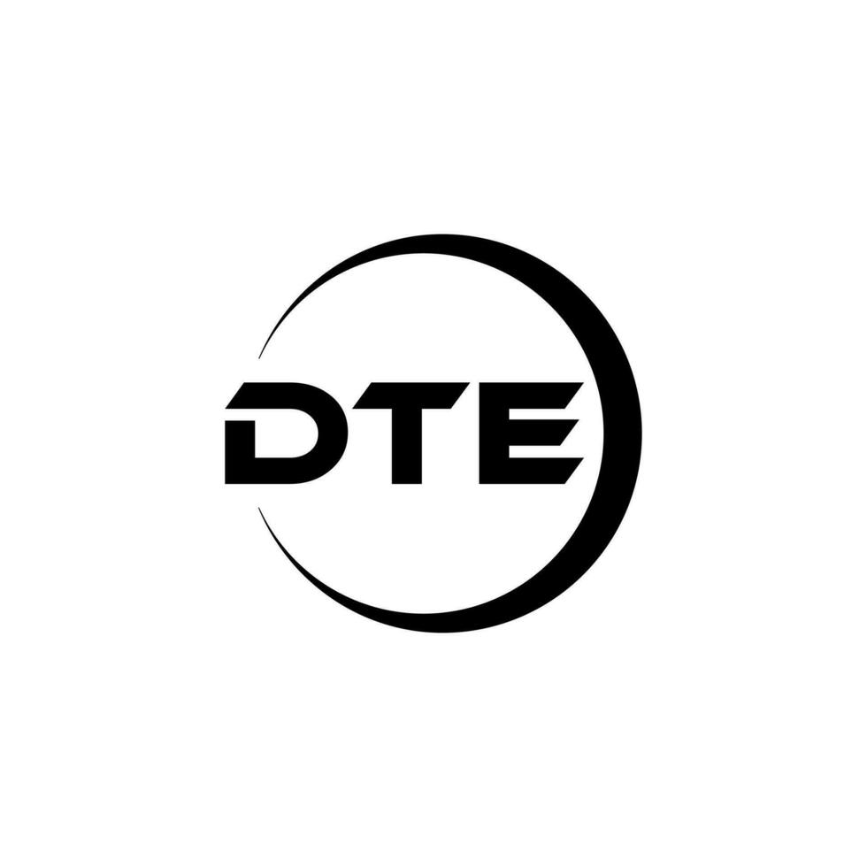 dte lettera logo design nel illustrazione. vettore logo, calligrafia disegni per logo, manifesto, invito, eccetera.