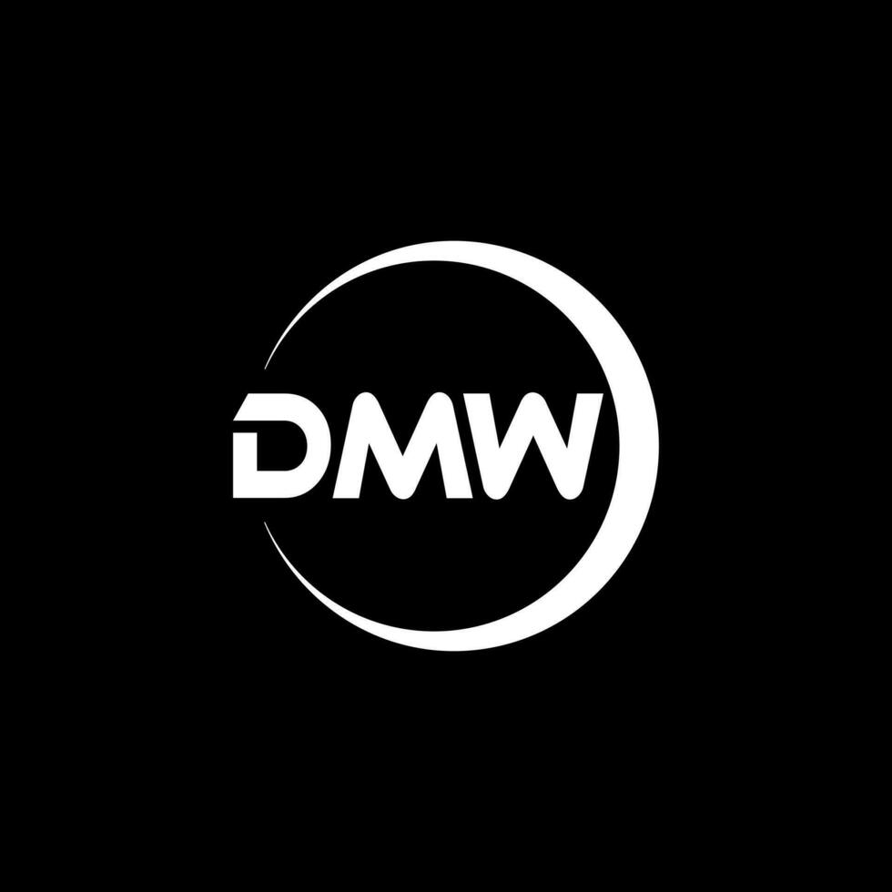 dmw lettera logo design nel illustrazione. vettore logo, calligrafia disegni per logo, manifesto, invito, eccetera.