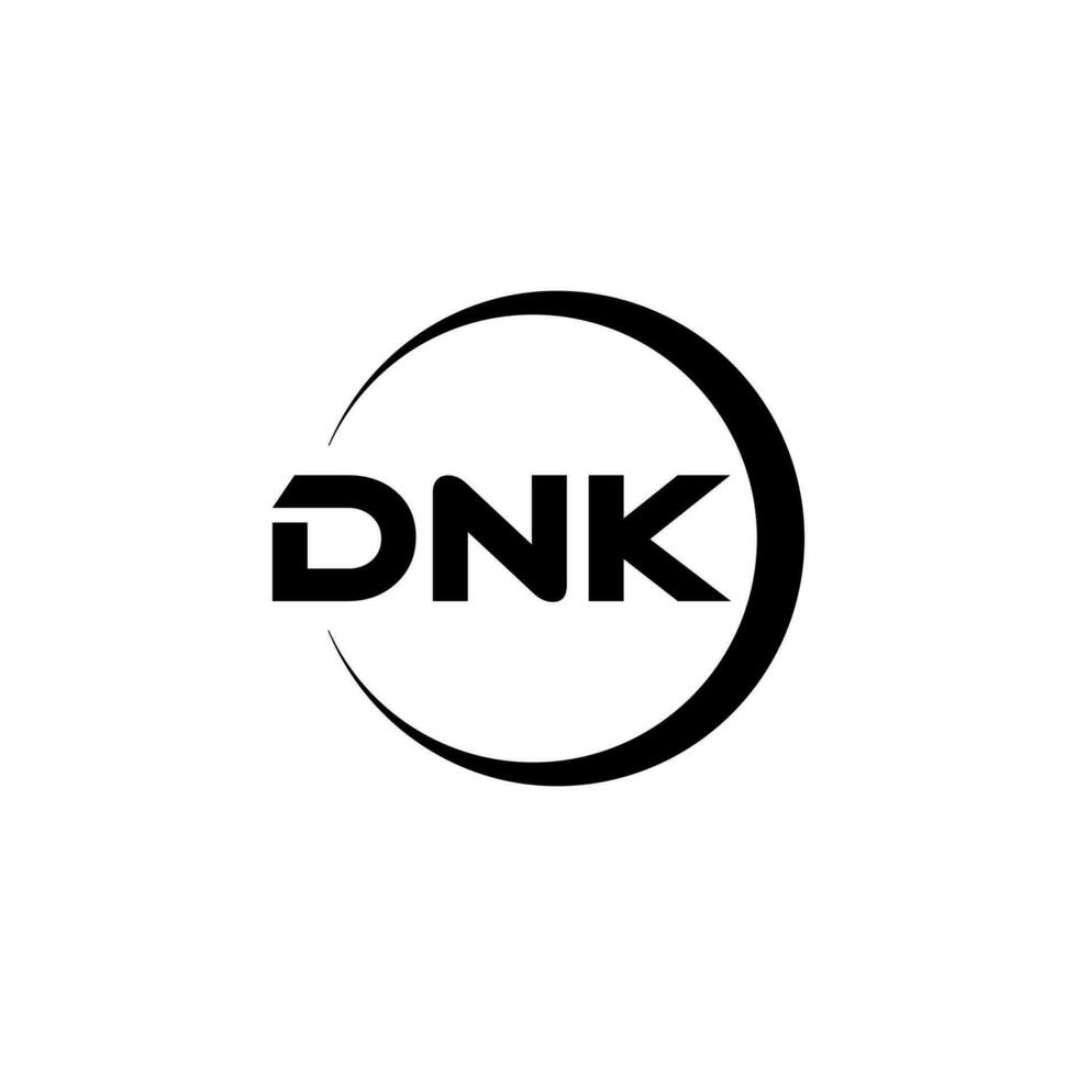 dnk lettera logo design nel illustrazione. vettore logo, calligrafia disegni per logo, manifesto, invito, eccetera.