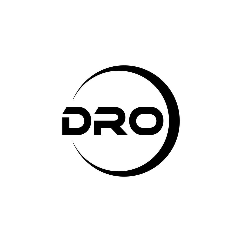 dro lettera logo design nel illustrazione. vettore logo, calligrafia disegni per logo, manifesto, invito, eccetera.