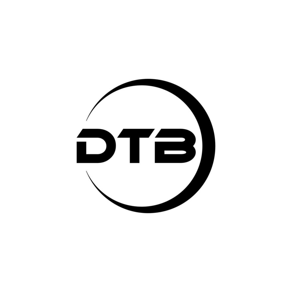 dtb lettera logo design nel illustrazione. vettore logo, calligrafia disegni per logo, manifesto, invito, eccetera.