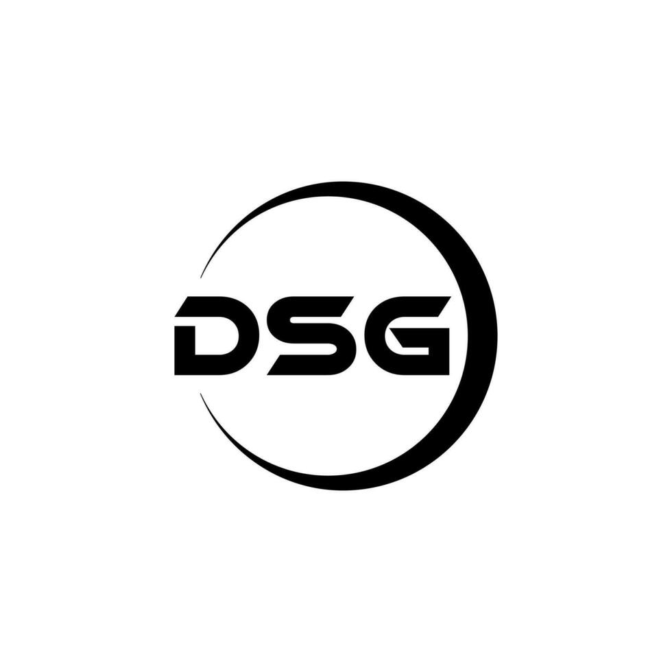 dsg lettera logo design nel illustrazione. vettore logo, calligrafia disegni per logo, manifesto, invito, eccetera.