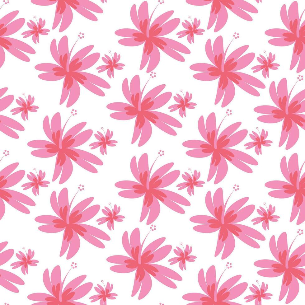 vettore floreale senza soluzione di continuità modello di rosa fiori su un' bianca sfondo.