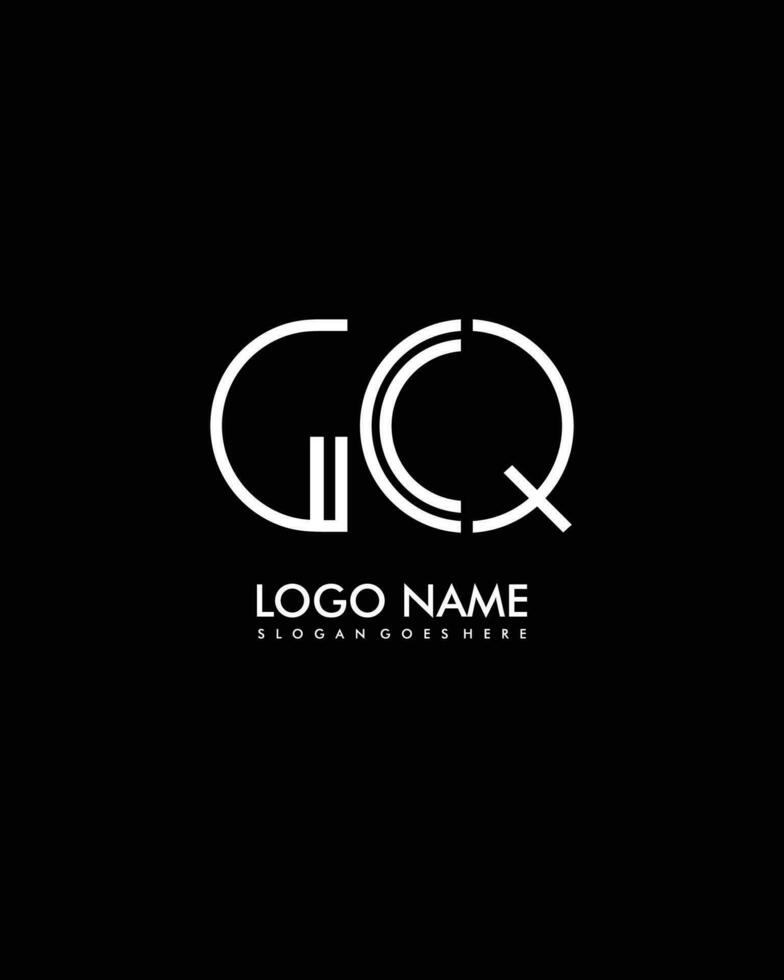 gq iniziale minimalista moderno astratto logo vettore