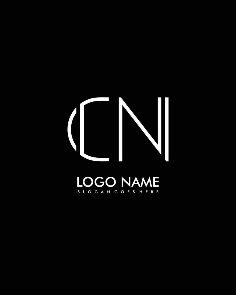 cn iniziale minimalista moderno astratto logo vettore