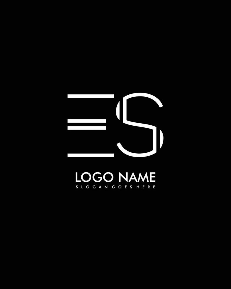 es iniziale minimalista moderno astratto logo vettore