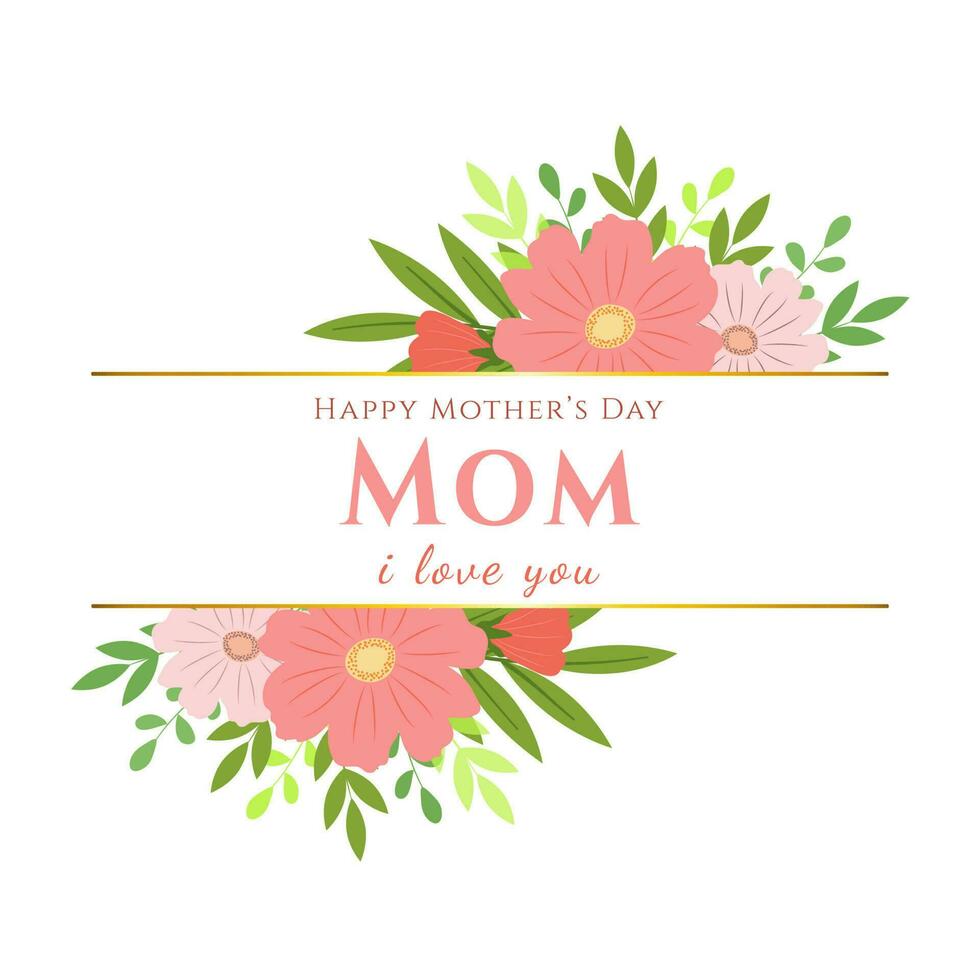 La madre di giorno bandiera design con bellissimo garofano fiori. vettore
