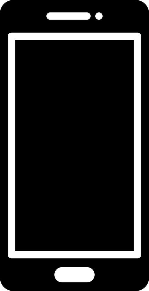 smartphone glifo icona o simbolo. vettore