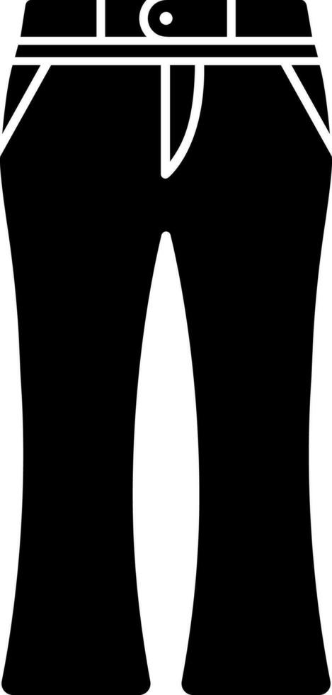 illustrazione di jeans o ansimare glifo icona. vettore