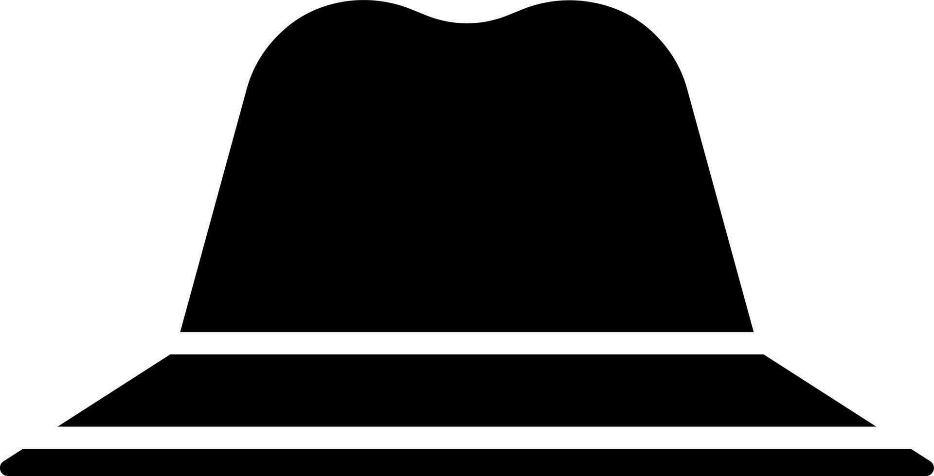 fedora cappello icona nel nero e bianca colore. vettore