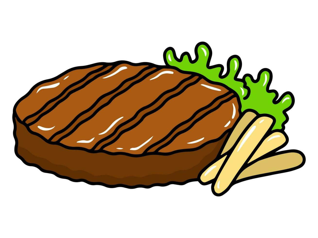 bistecca veloce cibo clipart illustrazione vettore