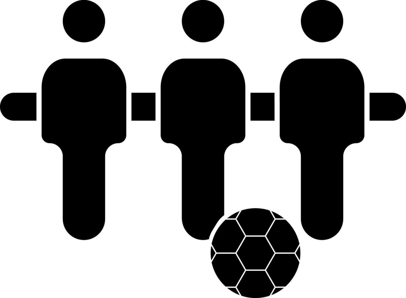 illustrazione di nero tavolo calcio o Foosball icona. vettore