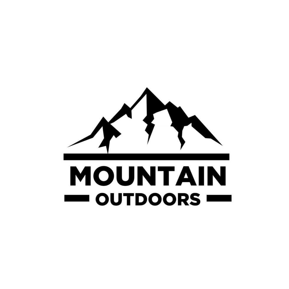 semplice premium mountain adventure outdoor badge vector logo icon design