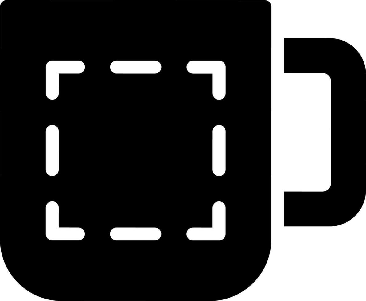 nero e bianca illustrazione di tazza Stampa icona. vettore