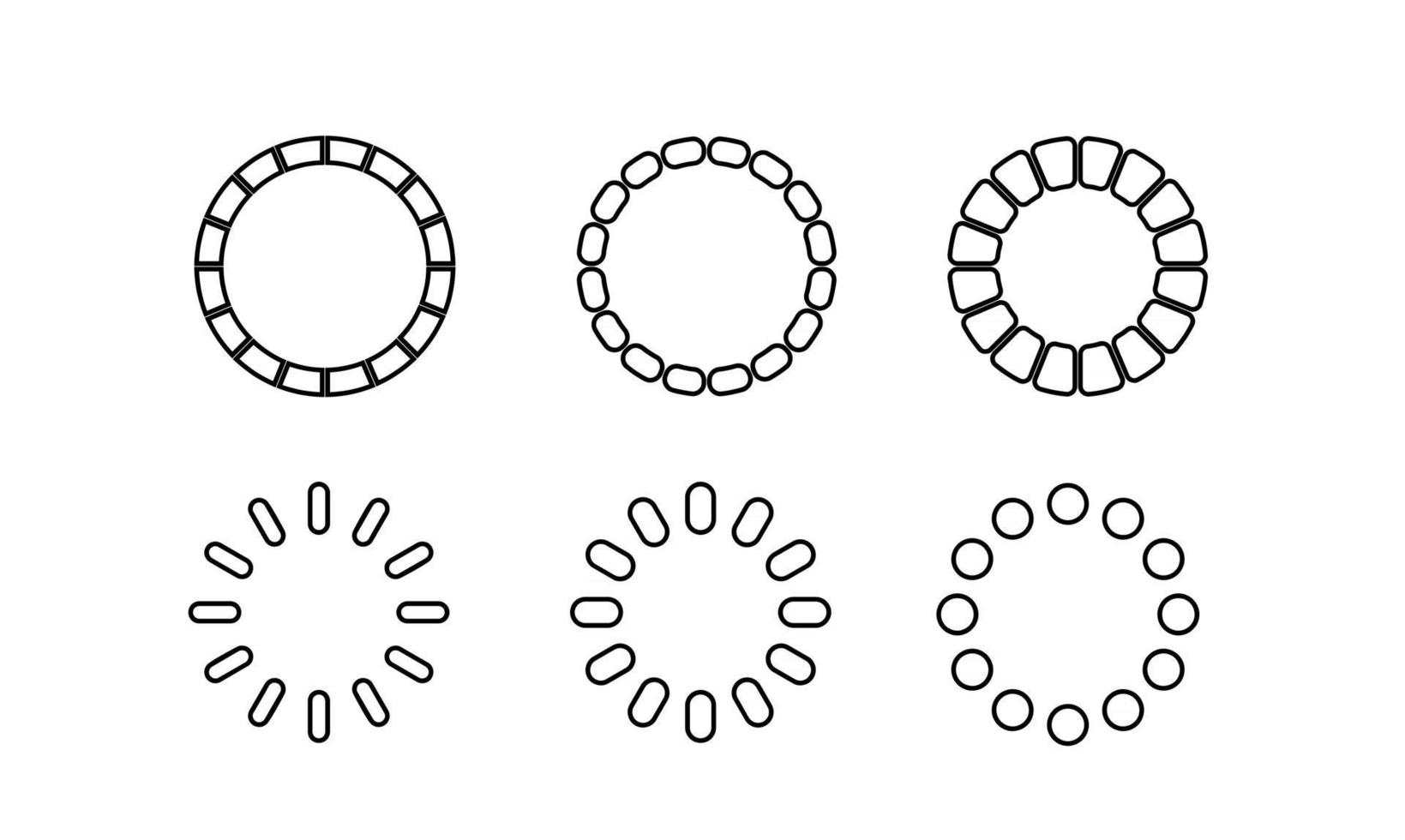 barra di avanzamento dell'icona di caricamento del vettore per il caricamento del download round design semplice del processo