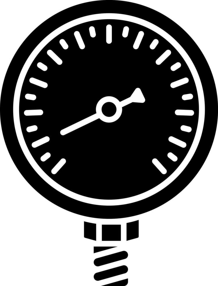 glifo illustrazione di manometro icona. vettore