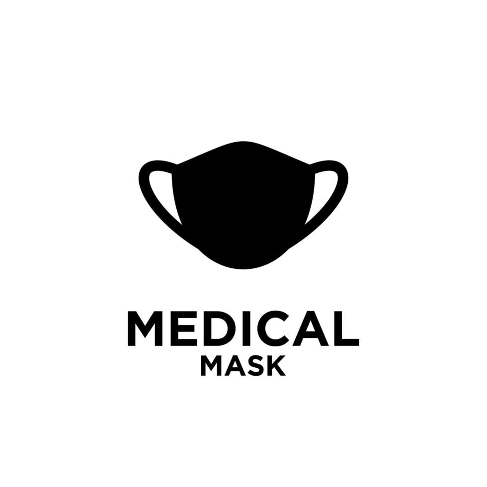 progettazione dell'illustrazione del modello di logo di vettore dell'icona della maschera medica