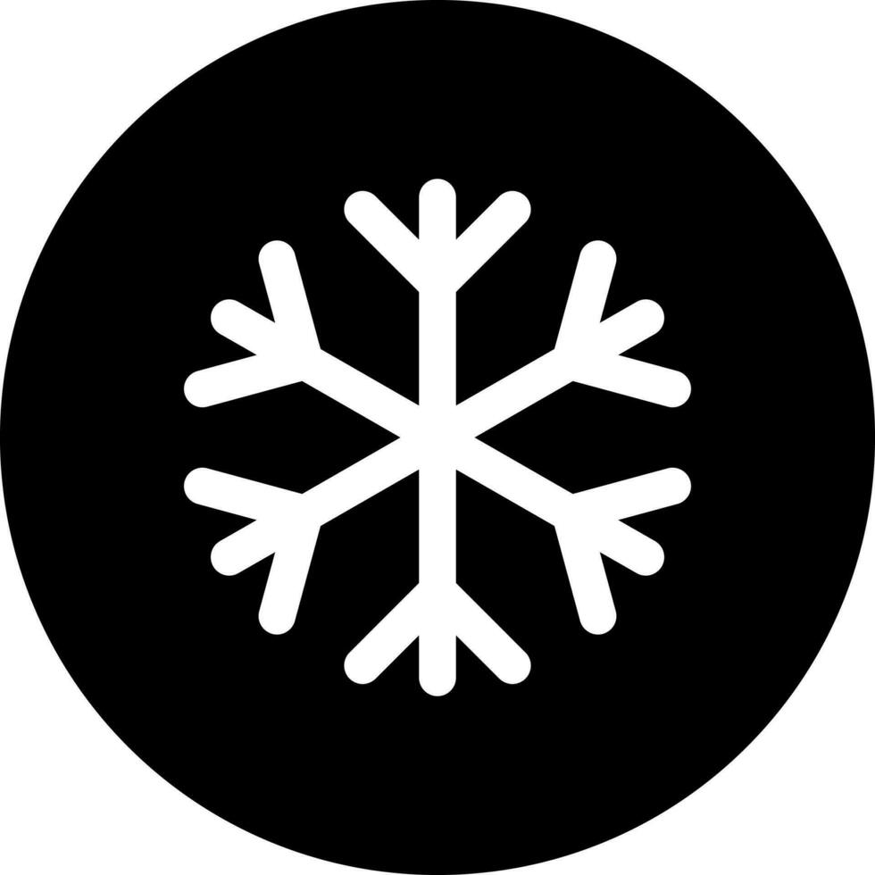 fiocco di neve icona nel nero e bianca colore. vettore