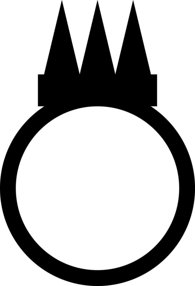 glifo icona o simbolo squillare artiglio arma. vettore